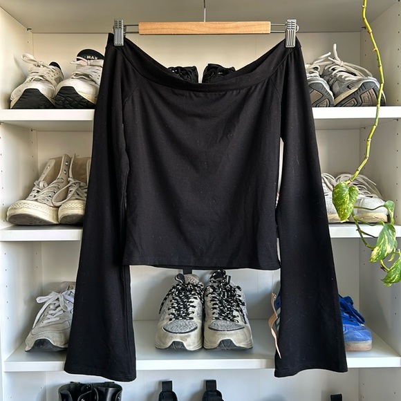 NWT Reformation Radley Knit Top Black - Picture 2 of 5